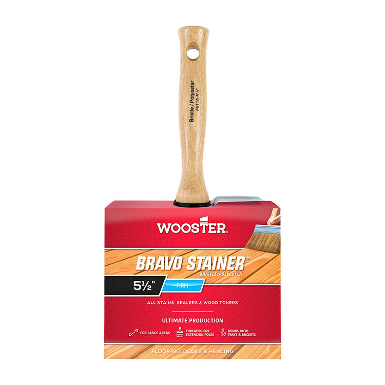 Wooster 5-1/2" Bravo Stainer Bristle/Poly